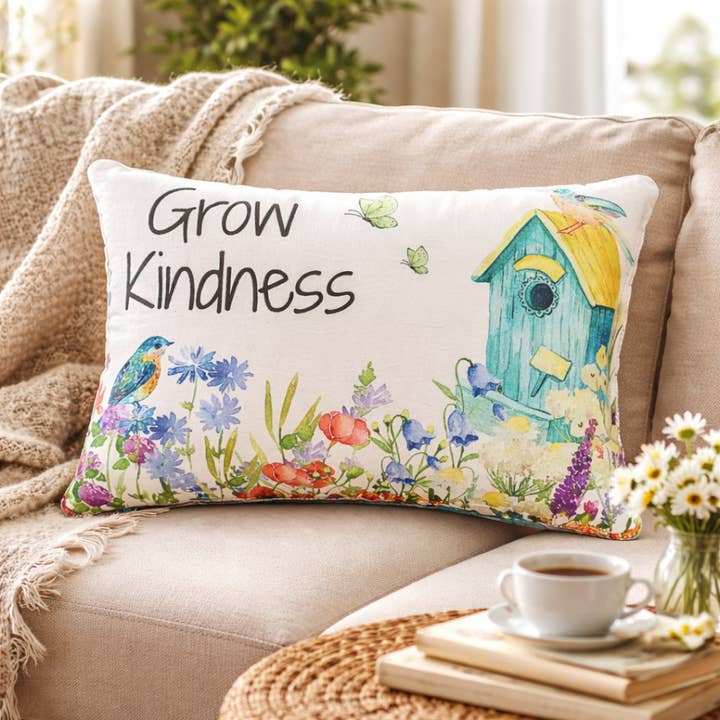 Grow Kindness Rectangular Handmade Pillow for wholesale by Simply Home Company
