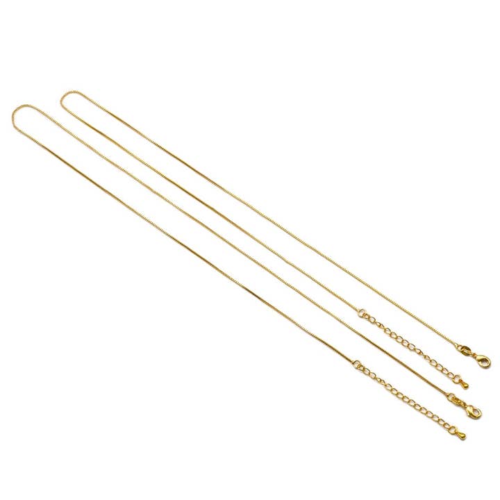 Dainty Thin Gold Filled box Chain Necklace, sku#ZX105 for wholesale by BestBeads&Beyond