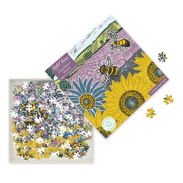 Texas Bookman - Wholesale Puzzle - Adult - Kate Heiss: Sunflower Fields 1000 Piece Sustainable Puzzle1