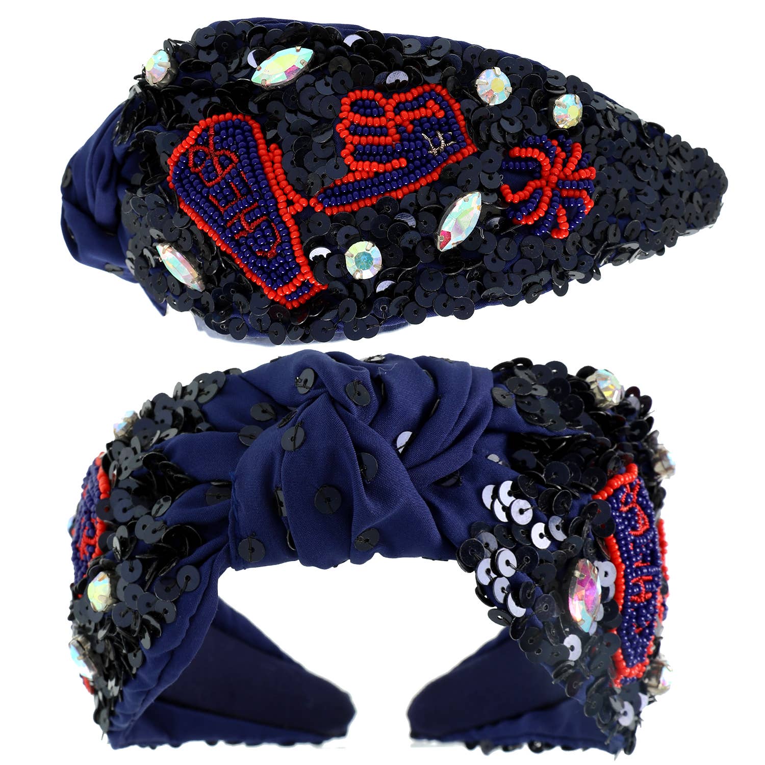 SP Sophia Collection - Wholesale Fashion Headband - Women's - Number 1 Hand Top Knotted Jeweled beaded Headband 10