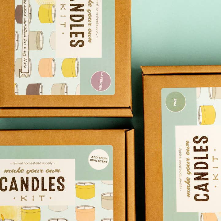 Revival Homestead Supply - Wholesale DIY Craft Kit - Soy Candle Kit, Unscented, Make Your Own, DIY5