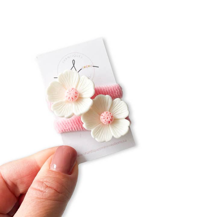 Shantiques Mini Creations - Wholesale Hair Tie - Kids - Piggy Ties - Glitter Flowers & Spring Blossoms3