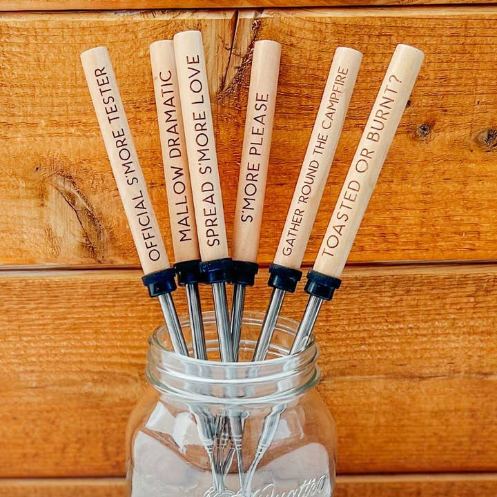 Wild Larch Creative - Wholesale Kitchen Tool/Gadget - 🔥 Personalized S'More Sticks | Marshmallow Roasting Sticks