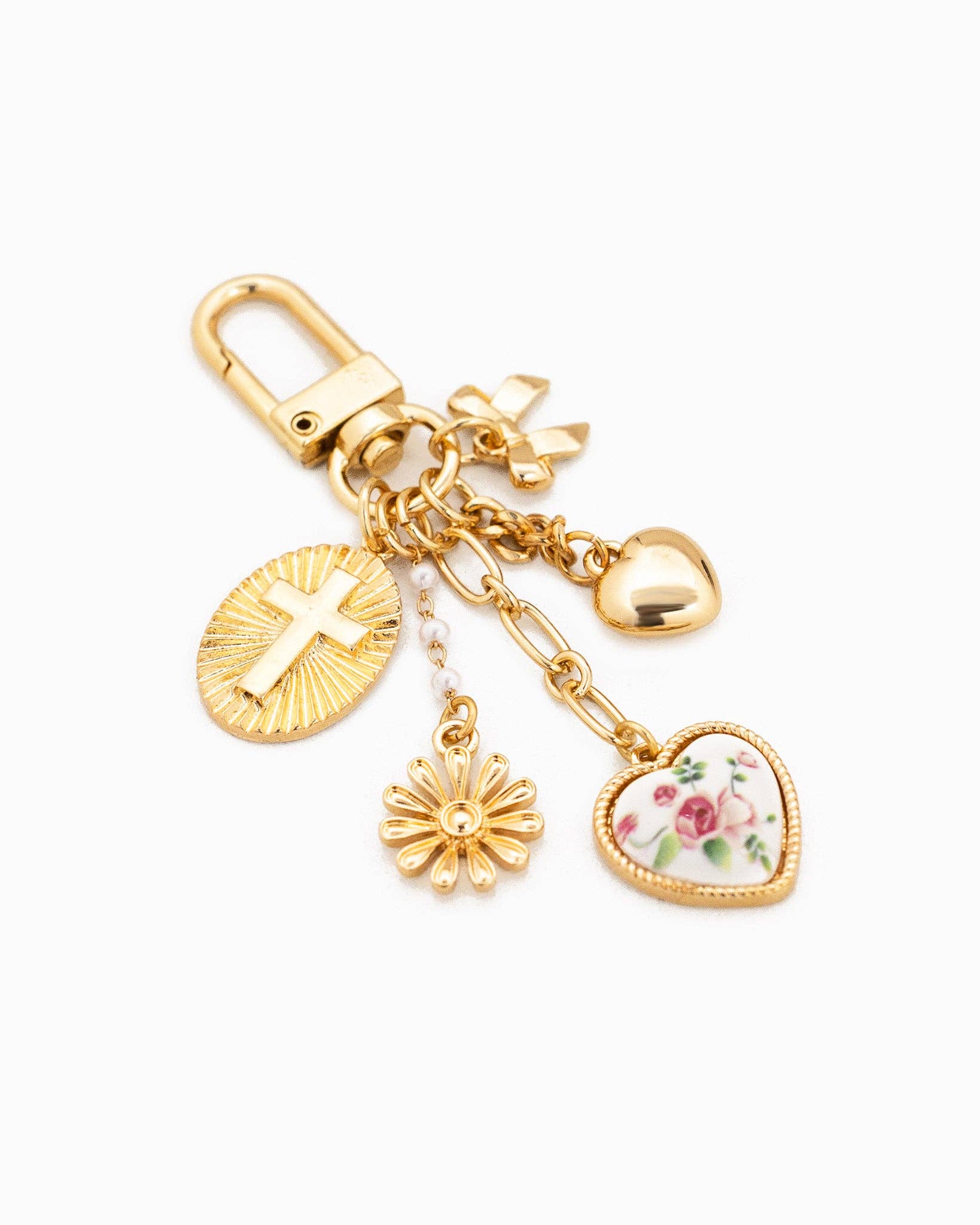 Sessori - Wholesale Purse/Bag Accessory - Women's - Multi Line Ceramic Heart Bag Charm2