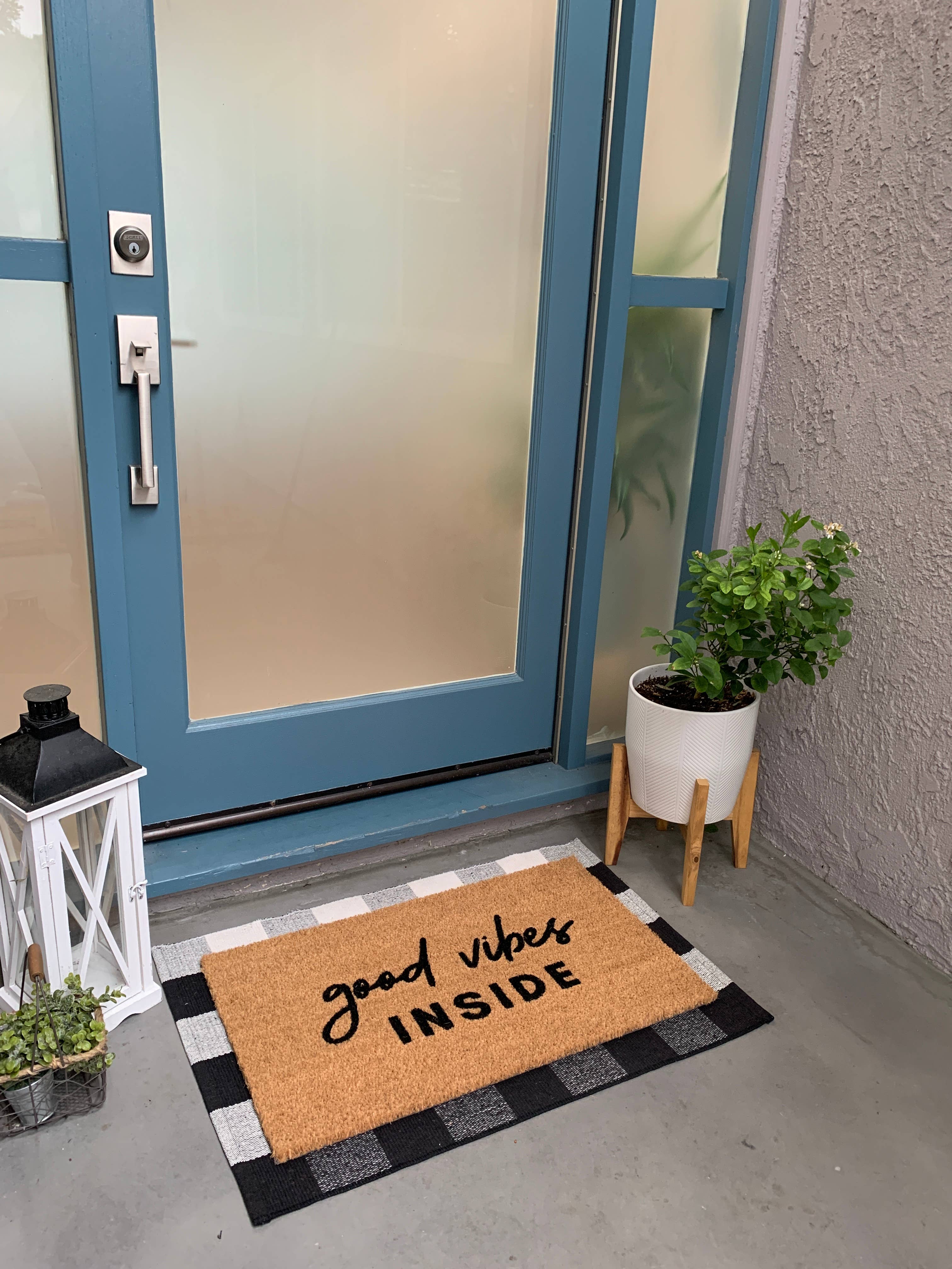 Nickel Designs Doormats - Wholesale Door Mat - Good Vibes Inside Funny Doormat1