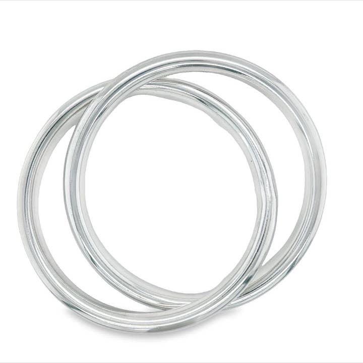 Desiderate - Wholesale Bangle bracelet - Double Linked Silver Bangle2