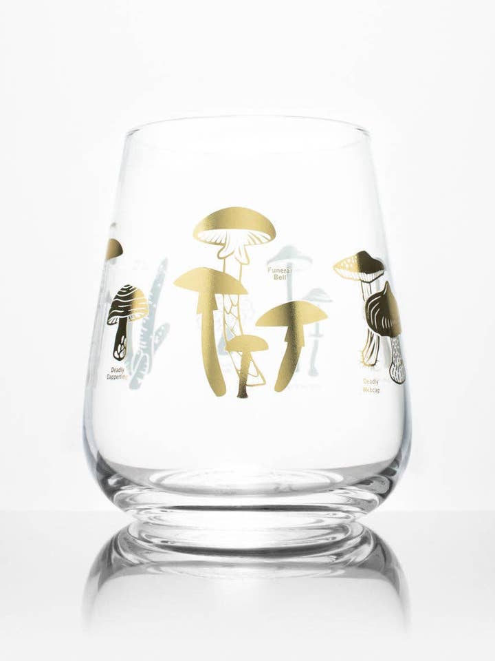 Poisonous Mushrooms Wine Glass (Case of 4) for wholesale by Cognitive Surplus EU