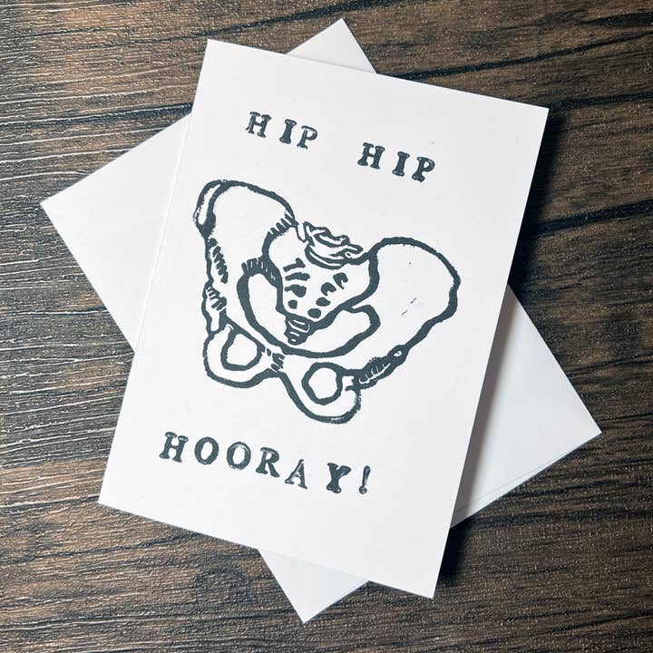 Hip Hip Hooray Greeting Card for wholesale by Dragonduck Creations