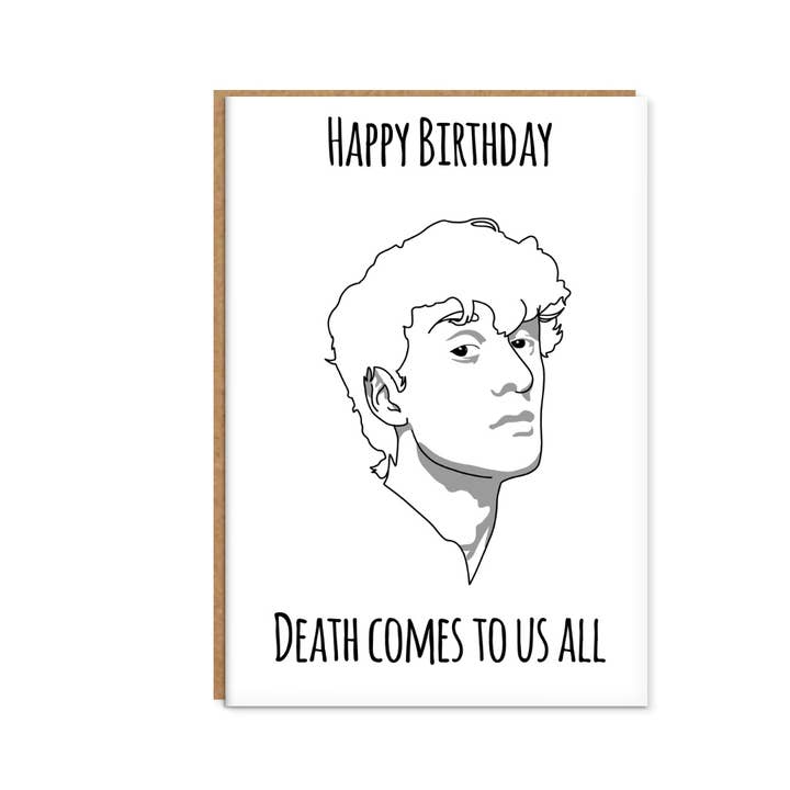 James Acaster - Death Comes to Us All for wholesale by Daniella Illustrates