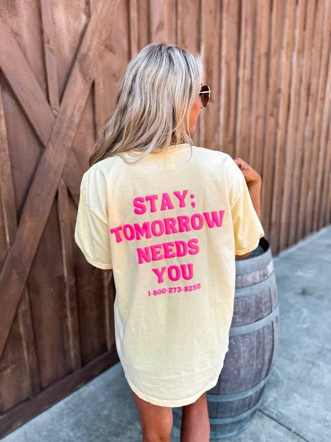 birdie - Wholesale Screen Printed T-Shirt - Women's - Stay: Tomorrow Needs You Graphic Tee