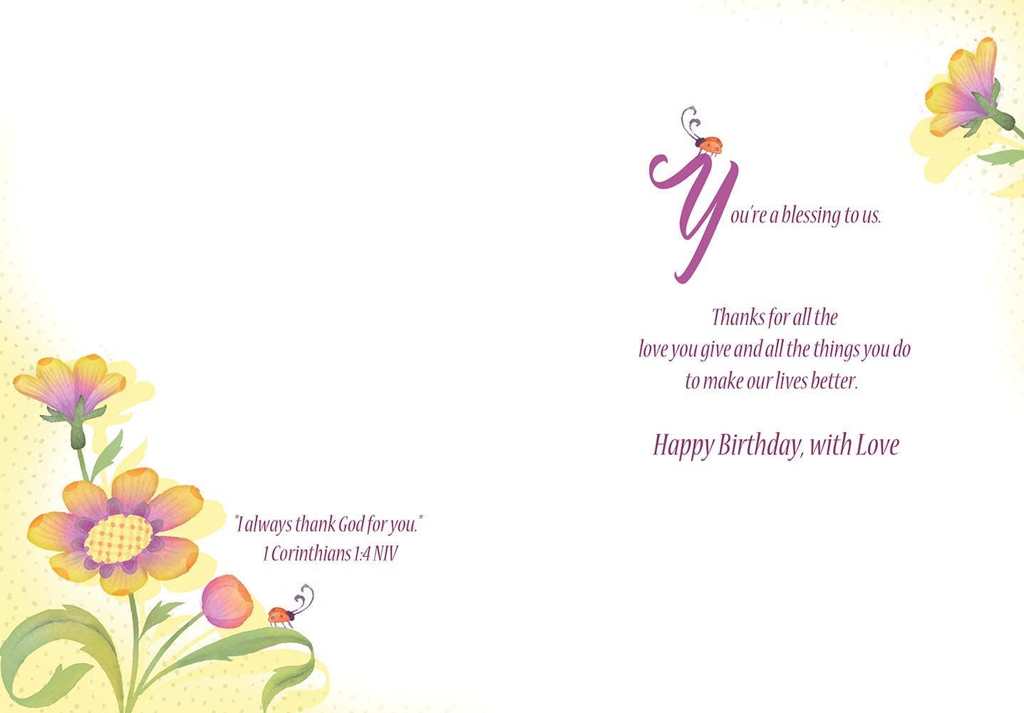 Legacy – Engroshandel Fødselsdagskort – Mariehøne Have - Tro Fødselsdagskort til Svigermor1