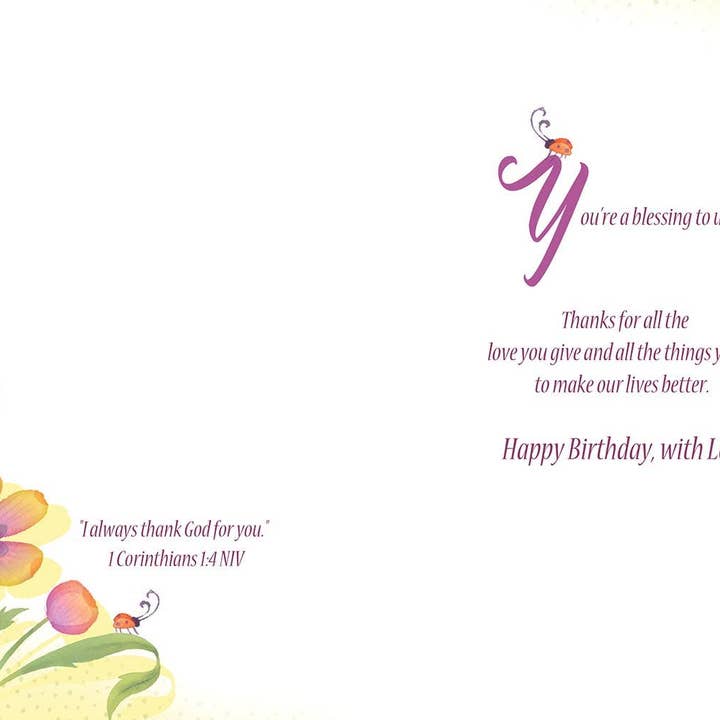 Legacy – Engroshandel Fødselsdagskort – Mariehøne Have - Tro Fødselsdagskort til Svigermor1