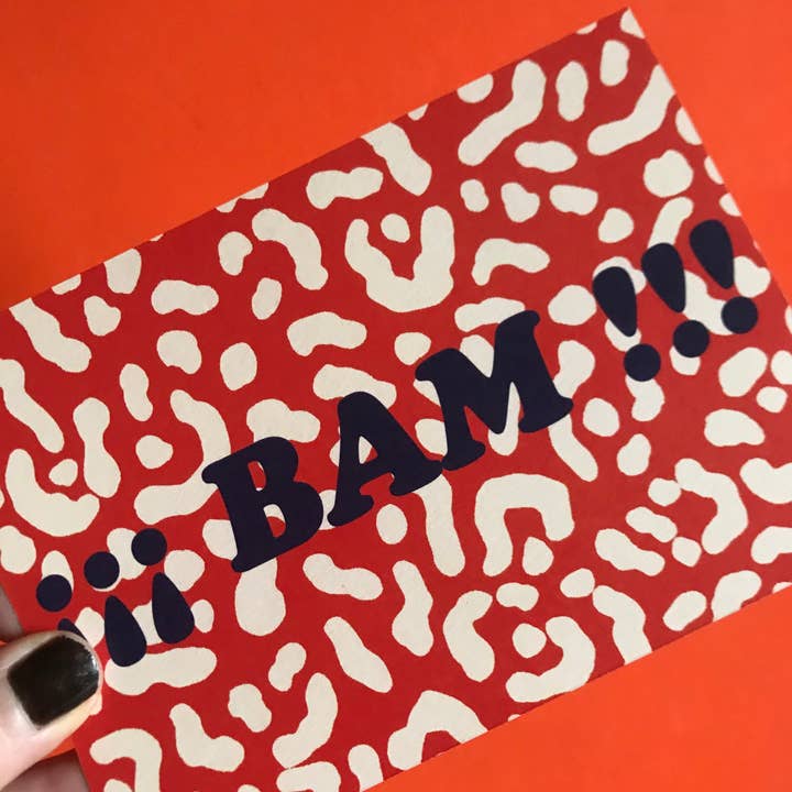 Carta ¡ BAM ! _ Onomatopee_ Leopardo per la vendita all'ingrosso da parte di Claire Colin