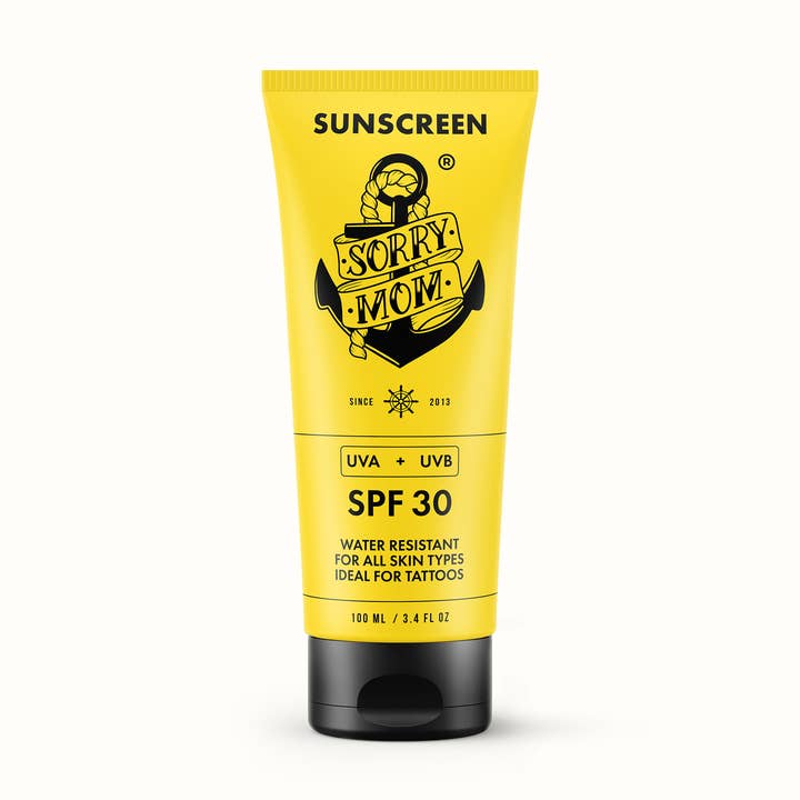 Tatoveringssolcreme (SPF 30) for engroshandel hos Sorry Mom