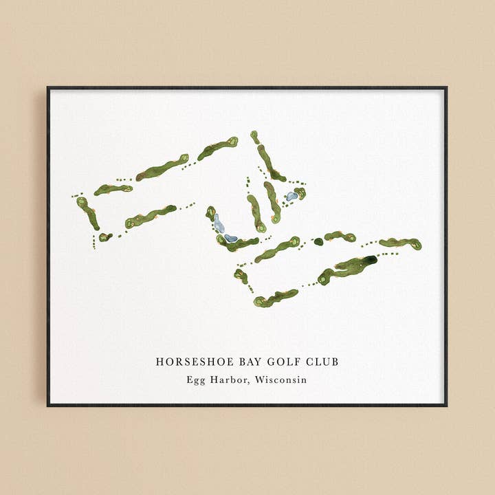 Horseshoe Bay Golf Club Print for wholesale by ally aiken design
