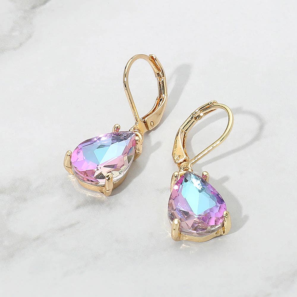 Sensibling Corp. - Wholesale Dangle Earrings - Teardrop Glass Stone Drop Dangle Earrings7