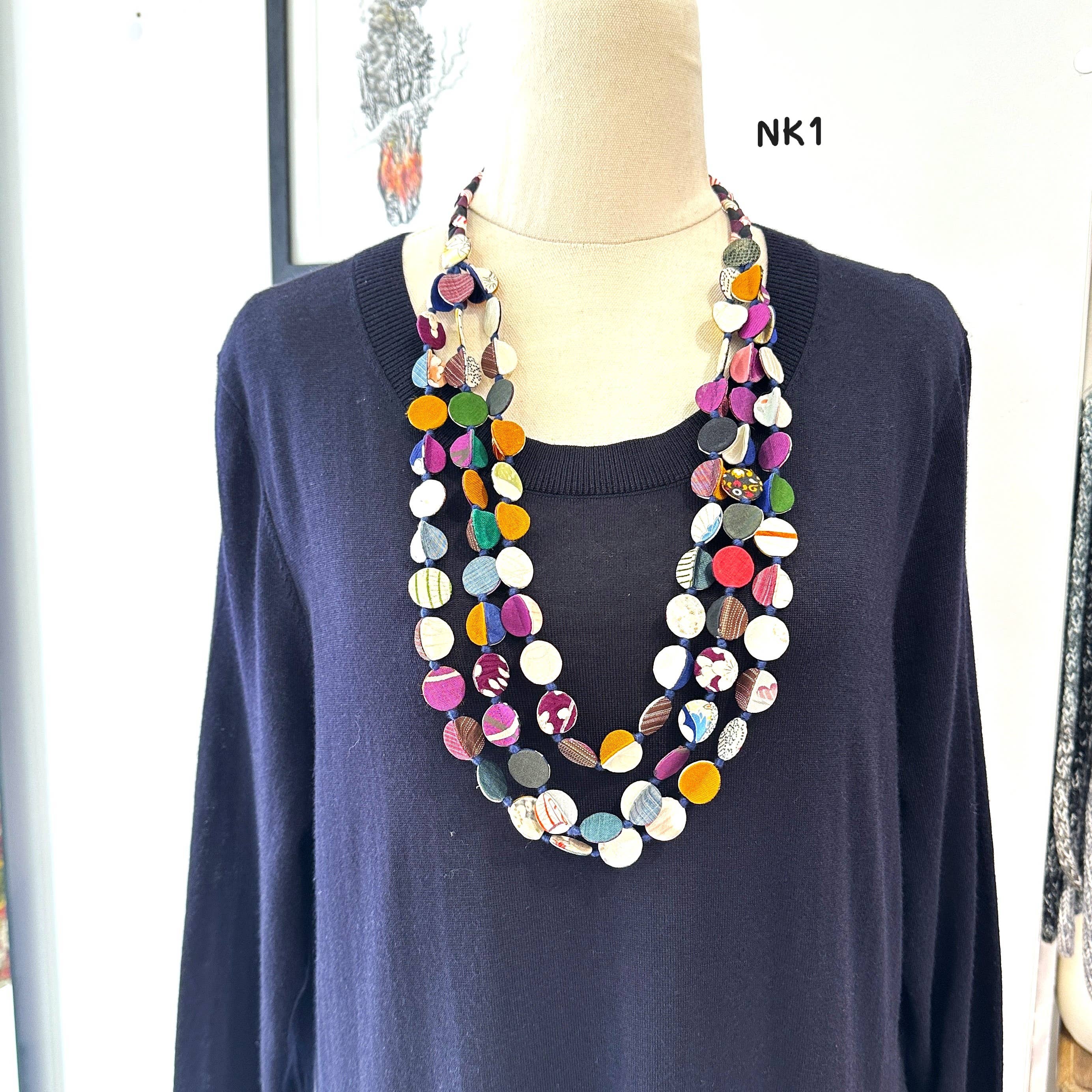 Sophie Silks - Vente Colliers plastrons - Collier kimono en corde à trois brins0