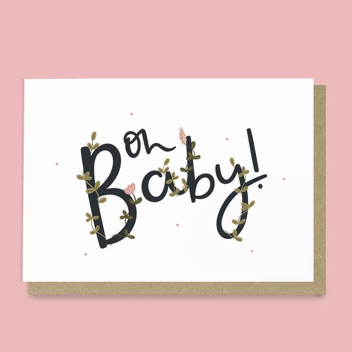 Oh Baby - New Baby Greeting Card for wholesale by Abbie Imagine