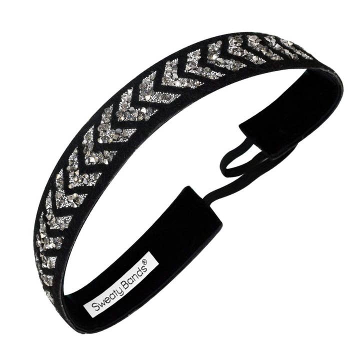 Bling | Walk This Way | Black, Silver | 1 Inch for wholesale by Sweaty Bands