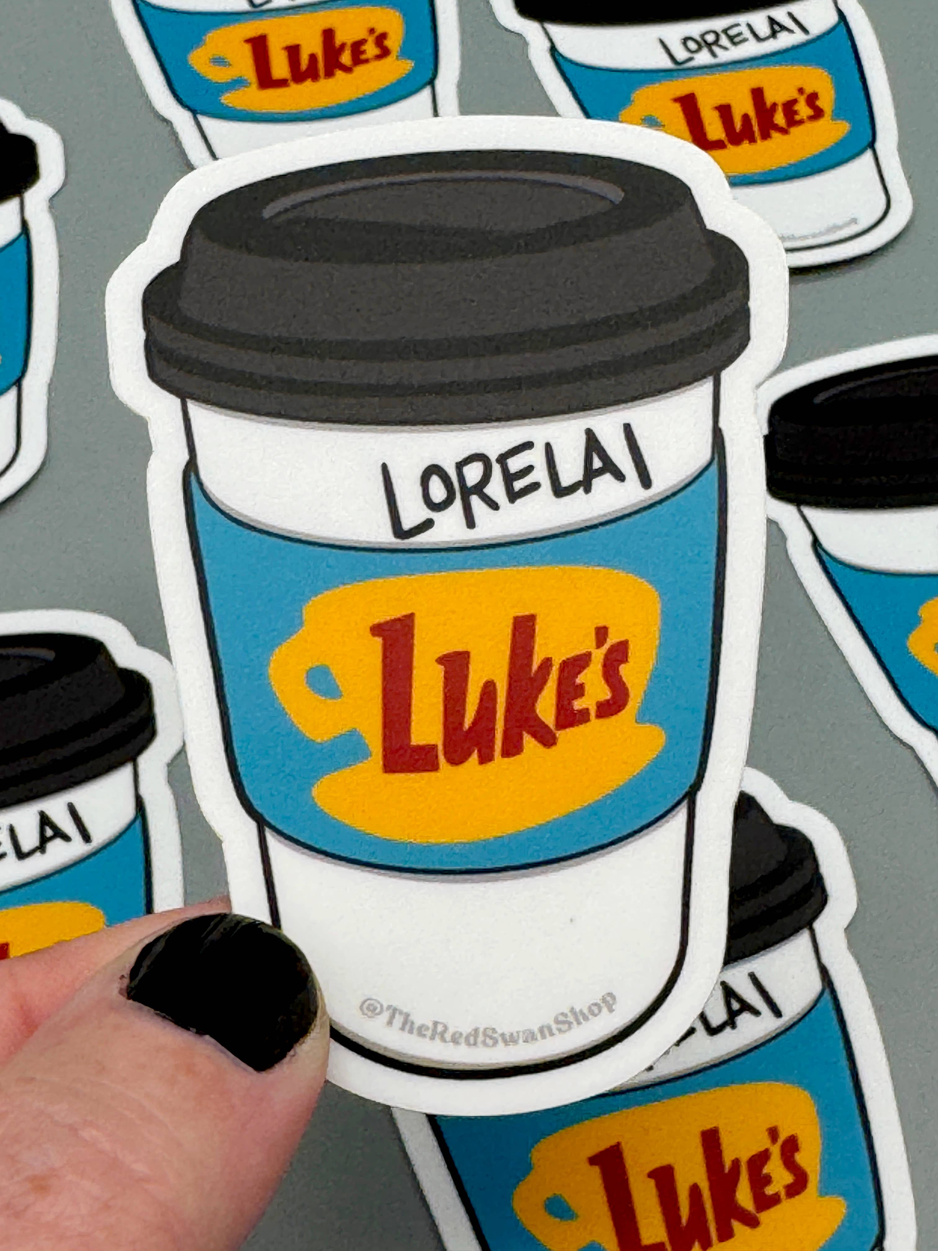 The Red Swan Shop - Wholesale Sticker - Vinyl Decal - Gilmore Girls - Luke's Cafe Cup3