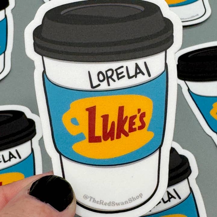 The Red Swan Shop - Wholesale Sticker - Vinyl Decal - Gilmore Girls - Luke's Cafe Cup3