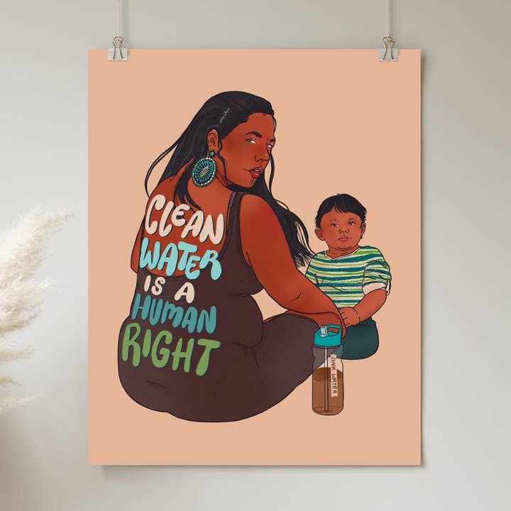 Sauberes Wasser ist ein Menschenrecht - Drucken für den Großhandel von Liberal Jane Illustration