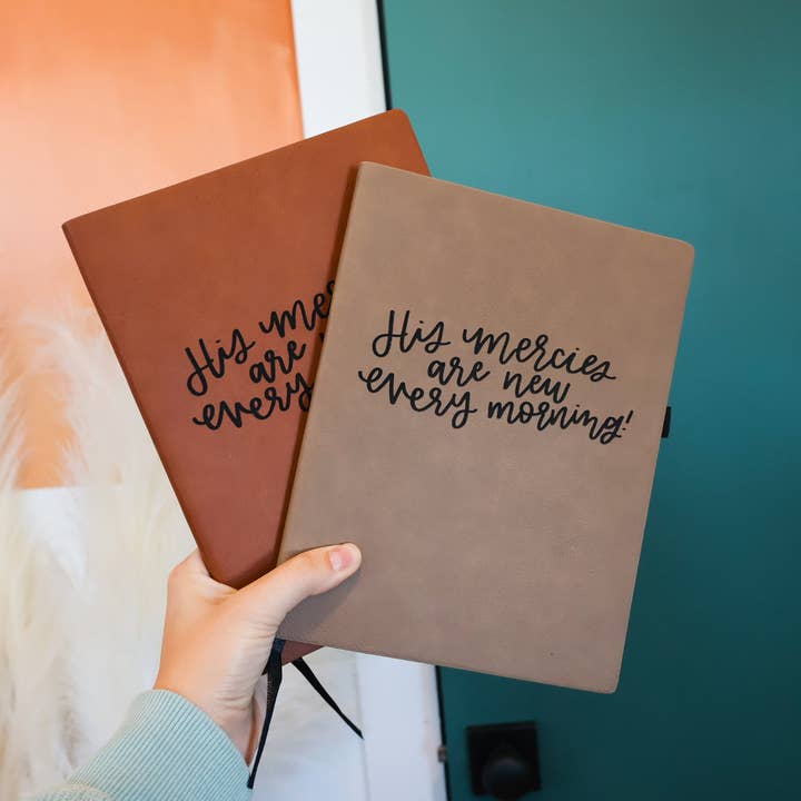 Written by Maria - Wholesale Journal/Diary - His Mercies are new every morning | leather journal notebook4
