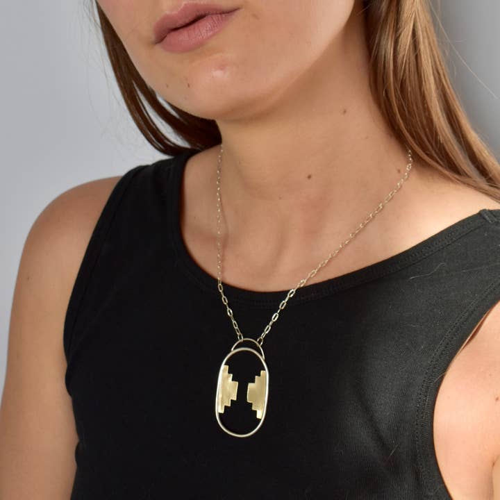 Laura Mar Jewelry - Wholesale Pendant/Charm Necklace - altar necklace - new mexico pendant in silver, gold & brass