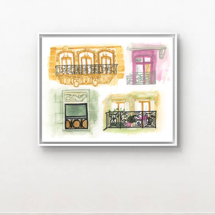 ApoorvaMittalDraws - Wholesale Art Print - Paris Art Print - Balconies of Paris3