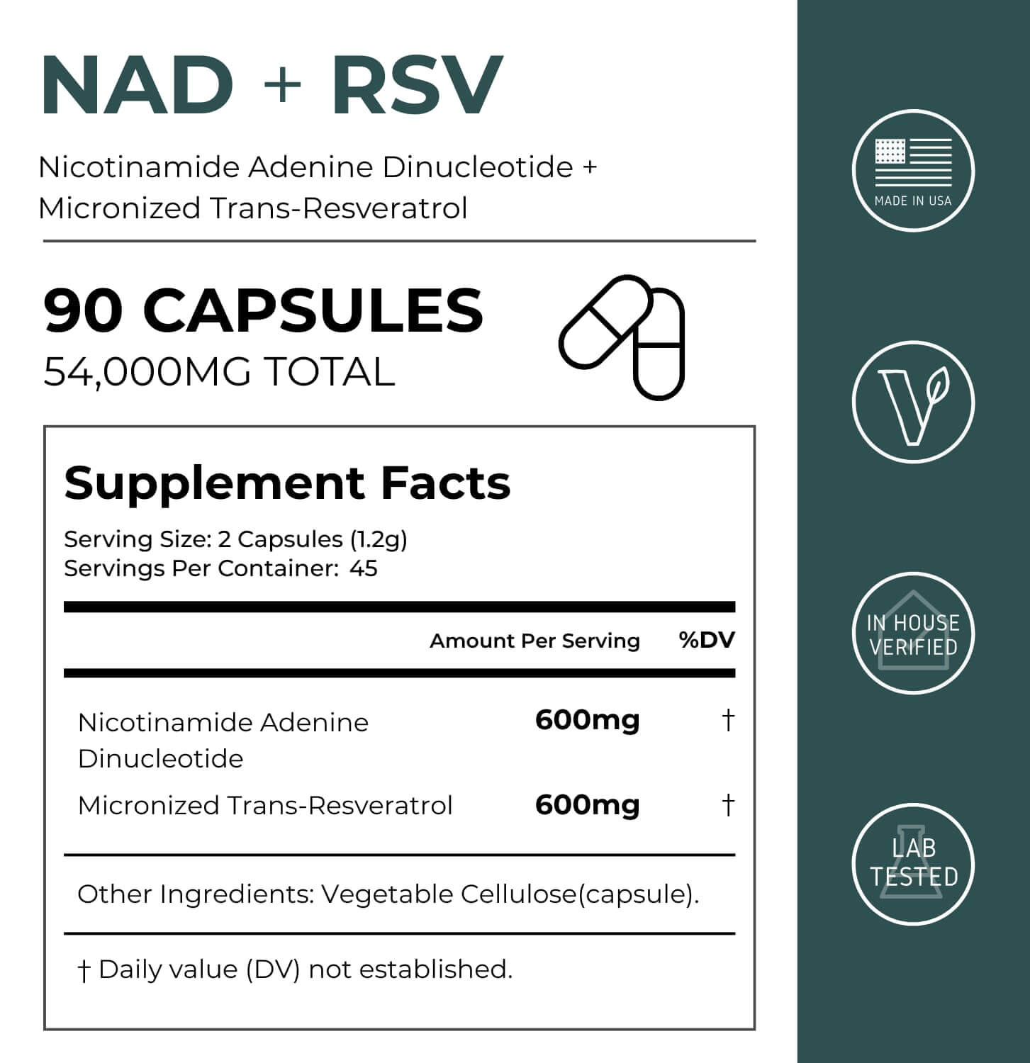 Neurogan Health - Vente Supplément oral/vitamine - Capsules NAD+ et resvératrol1