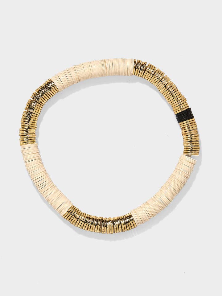 Cream Vinyl Bracelet 6mm for wholesale by Allie + Bess