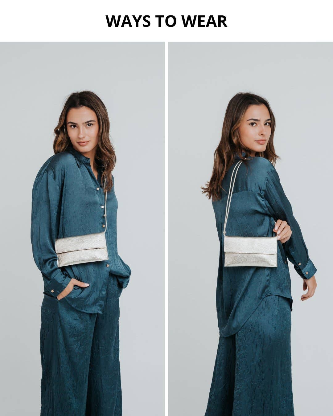 Ann Kurz - Wholesale Clutch Bag - Women's - Mini Thin Clutch - Metallic Provence4