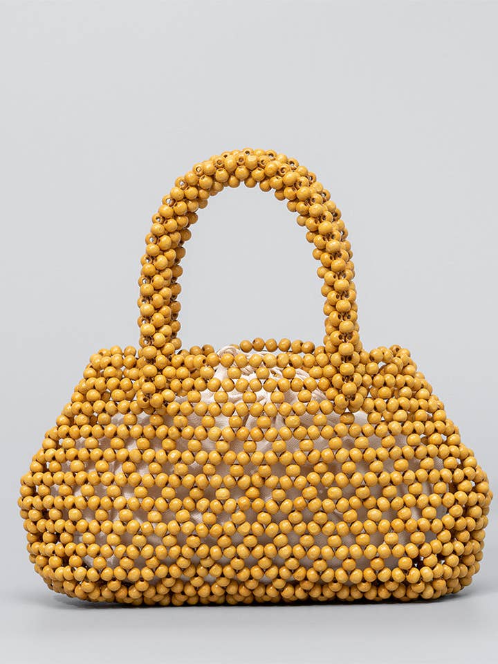 Handmade Wooden Bead Handbags DPFB0609 for wholesale by Dipped Shop