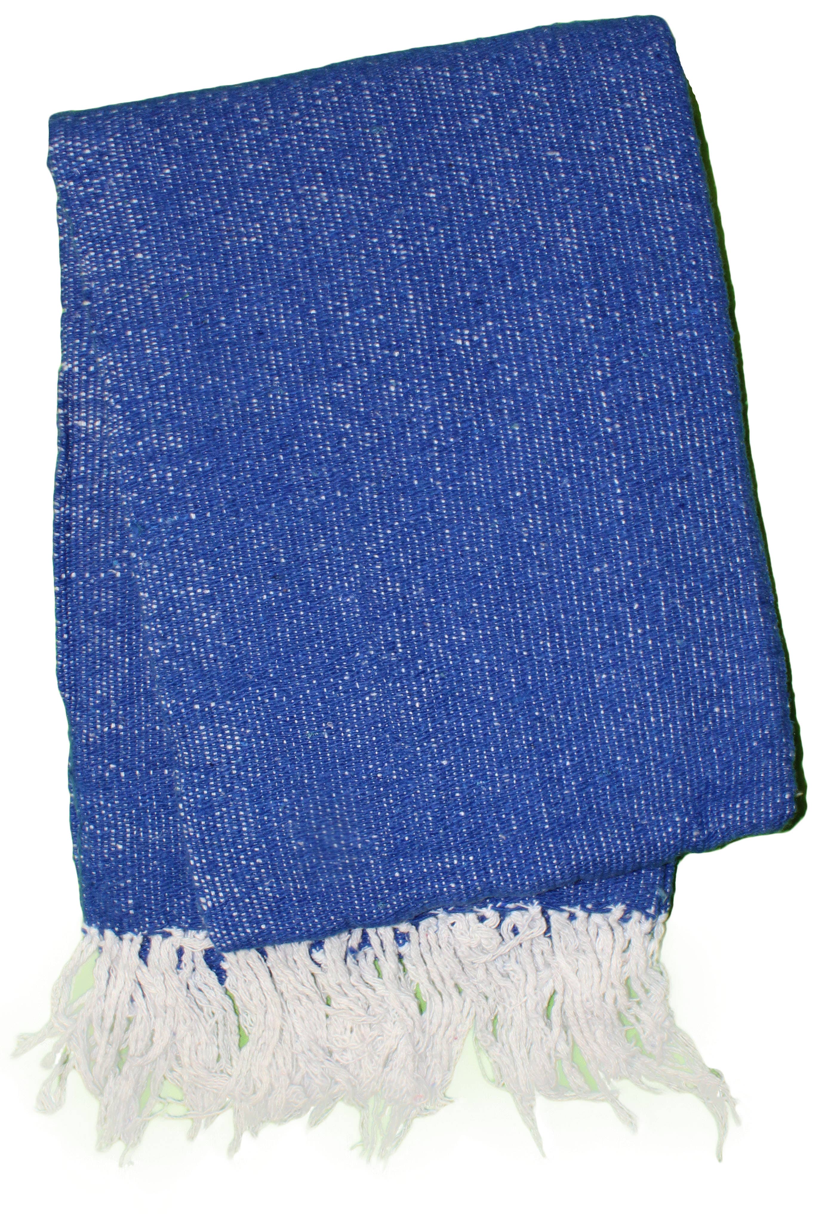 SIDREY – wholesale Prydnadsfilt – Solid vävda färg mexikanska filtar - kunglig blå