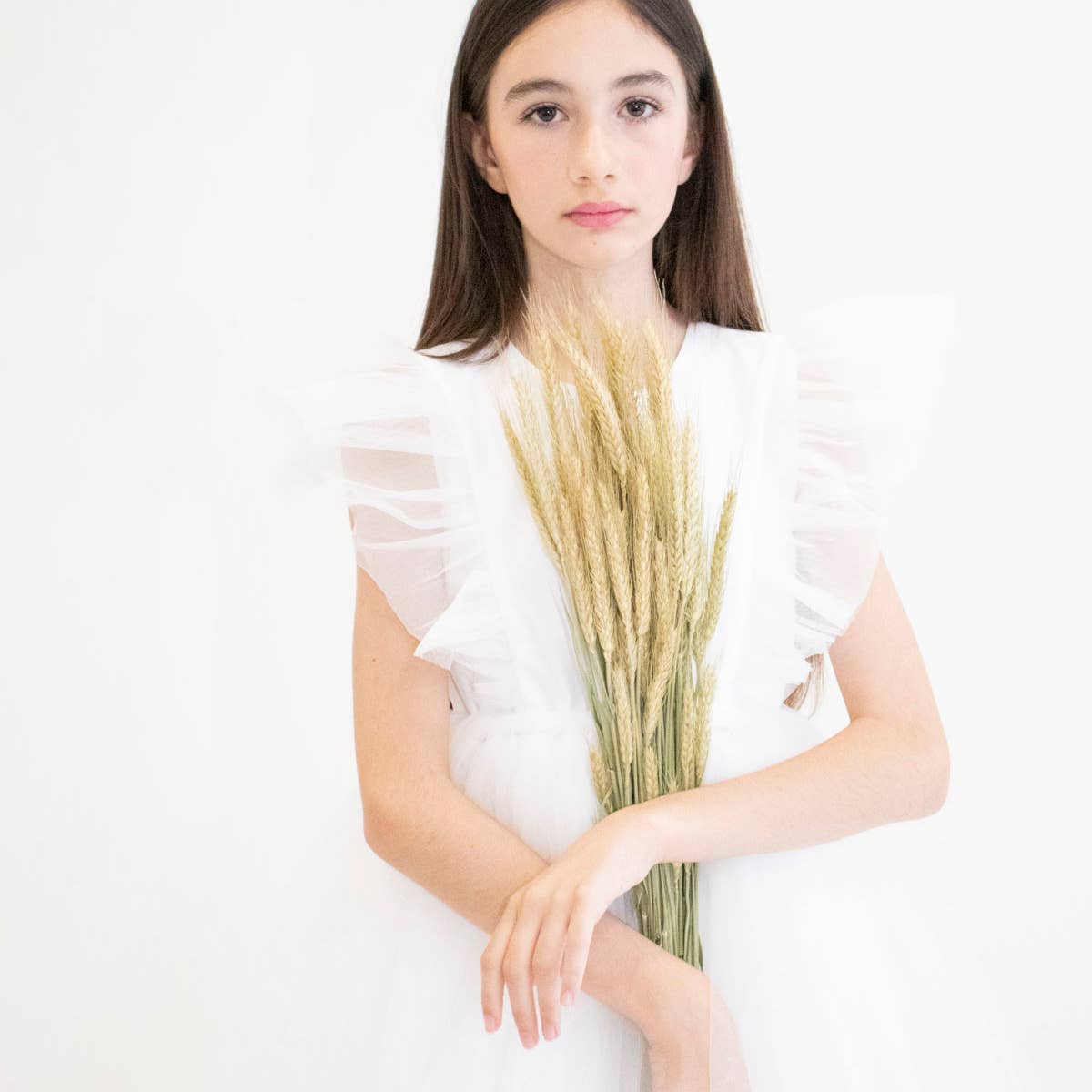 Yuko B - Wholesale Dress - Kids - CLARA girl's dress - White10