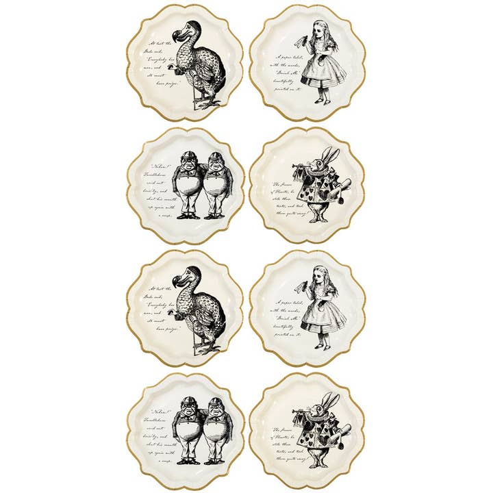 Talking Tables USA - Wholesale Disposable Plate - Alice in Wonderland Paper Plates - 12 Pack2