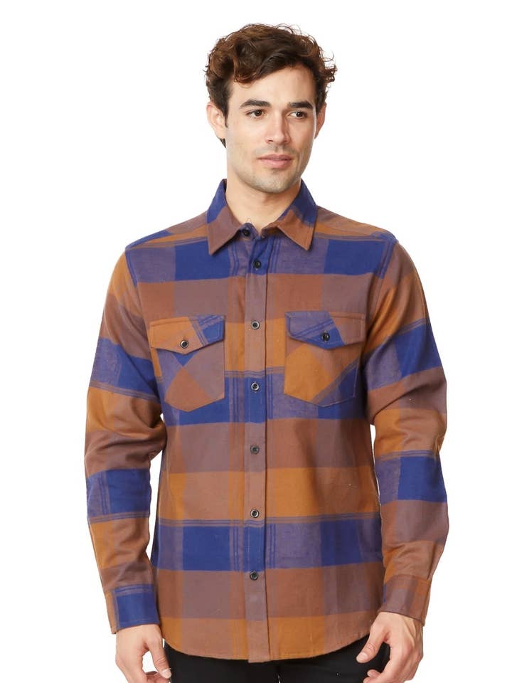 Hawks Bay Men's Super Soft Long Sleeve Flannel Shirts for wholesale on Faire