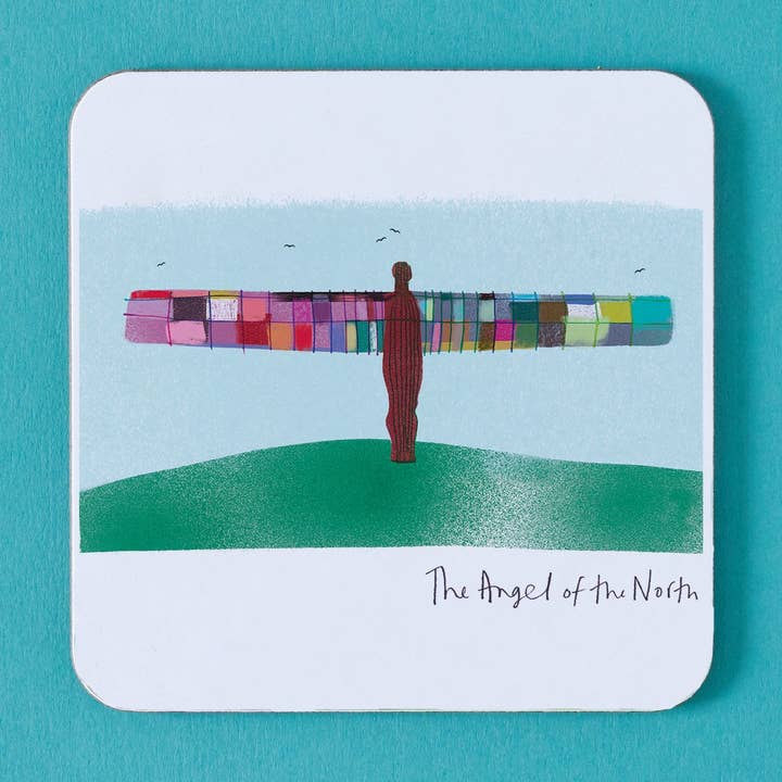 Angel of the North Coaster, Newcastle Gift, LCOAST030 for wholesale by I Drew This