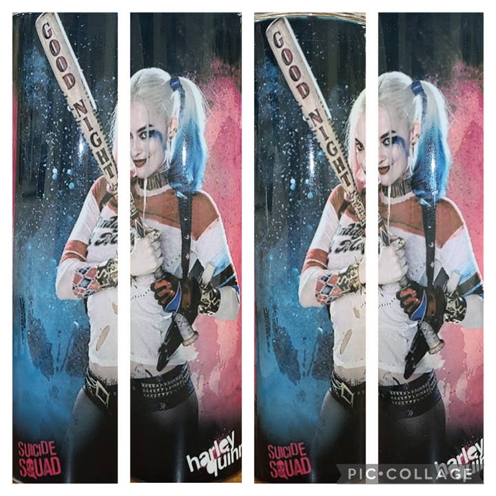 Harley Quinn 20oz sublimatie skinny tumbler voor wholesale door Unique Custom Tumblers by Ashley