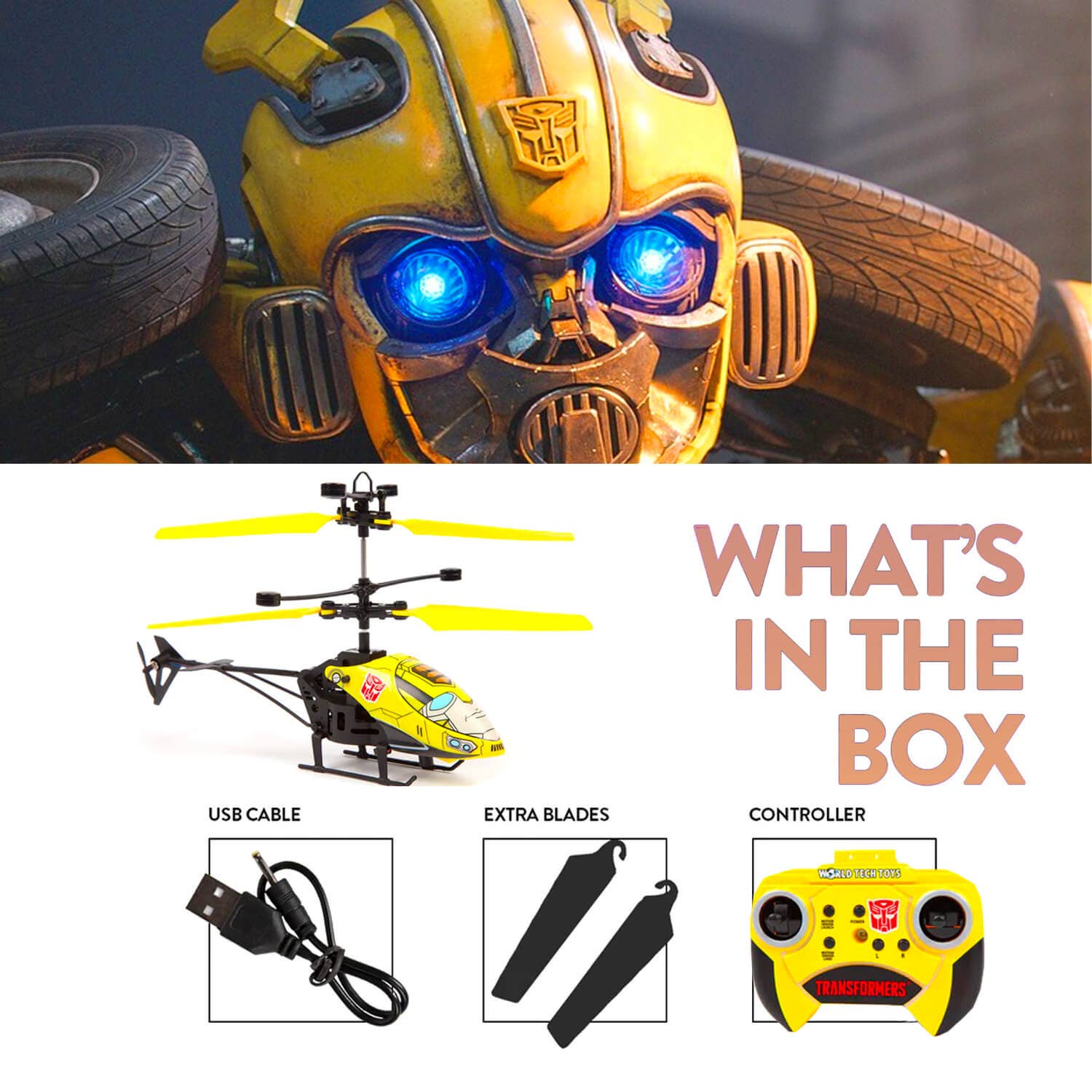 World Tech Toys - Wholesale Toy Plane - Kids - Hasbro Transformers Bumblebee 2CH IR Helicopter 1