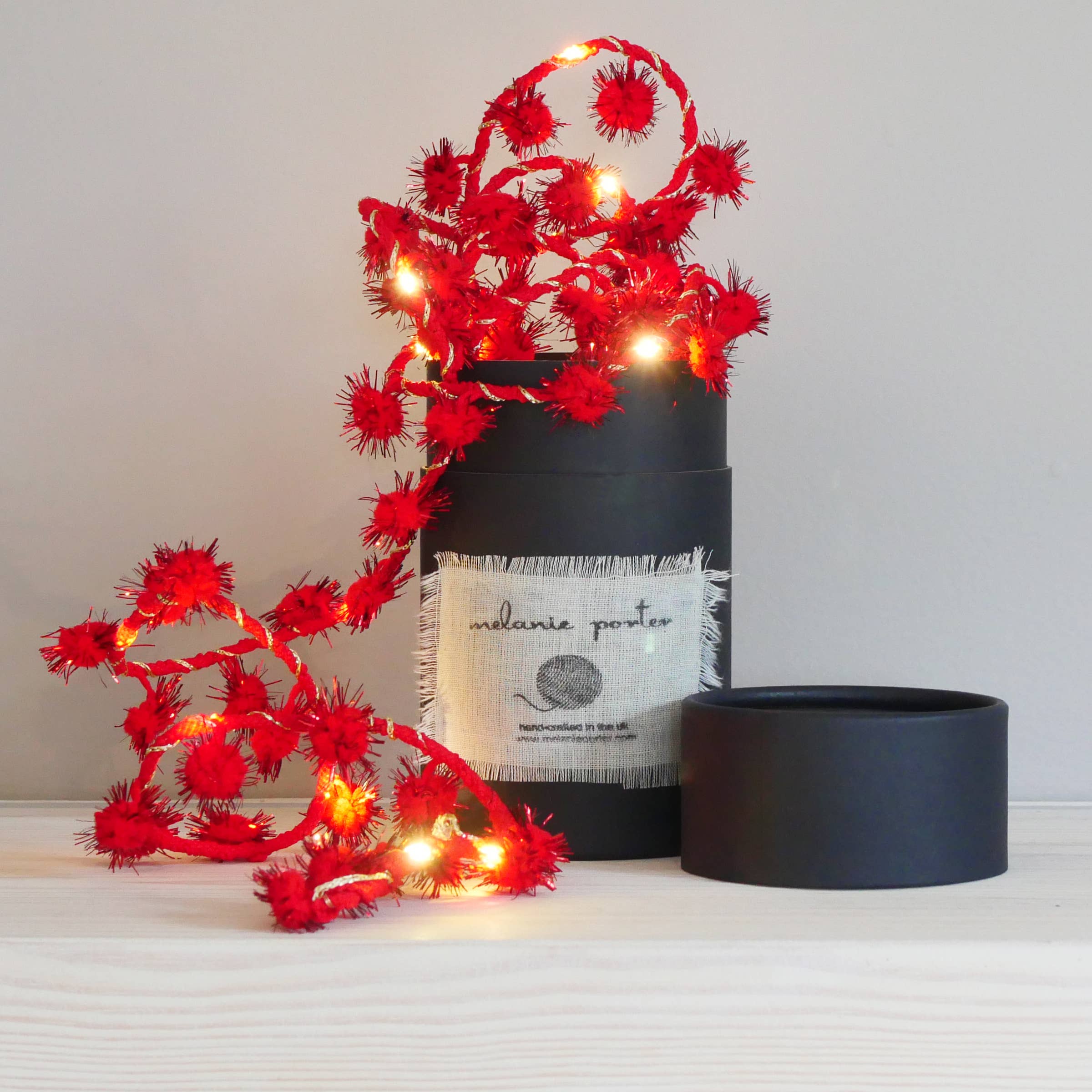 Melanie Porter - Wholesale String Lights - Tinsel Pom Pom Fairy Light String - Christmas Decoration2