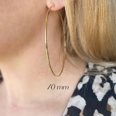 GoldFi - Wholesale Hoop Earrings - 18k Gold Filled Endless Hoop Earrings Gold Hoops 20mm, 30mm,5