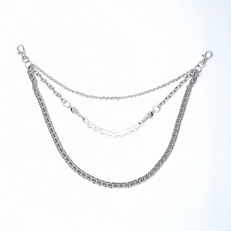 White Hiphop Biker Skull Chain for wholesale on Faire4