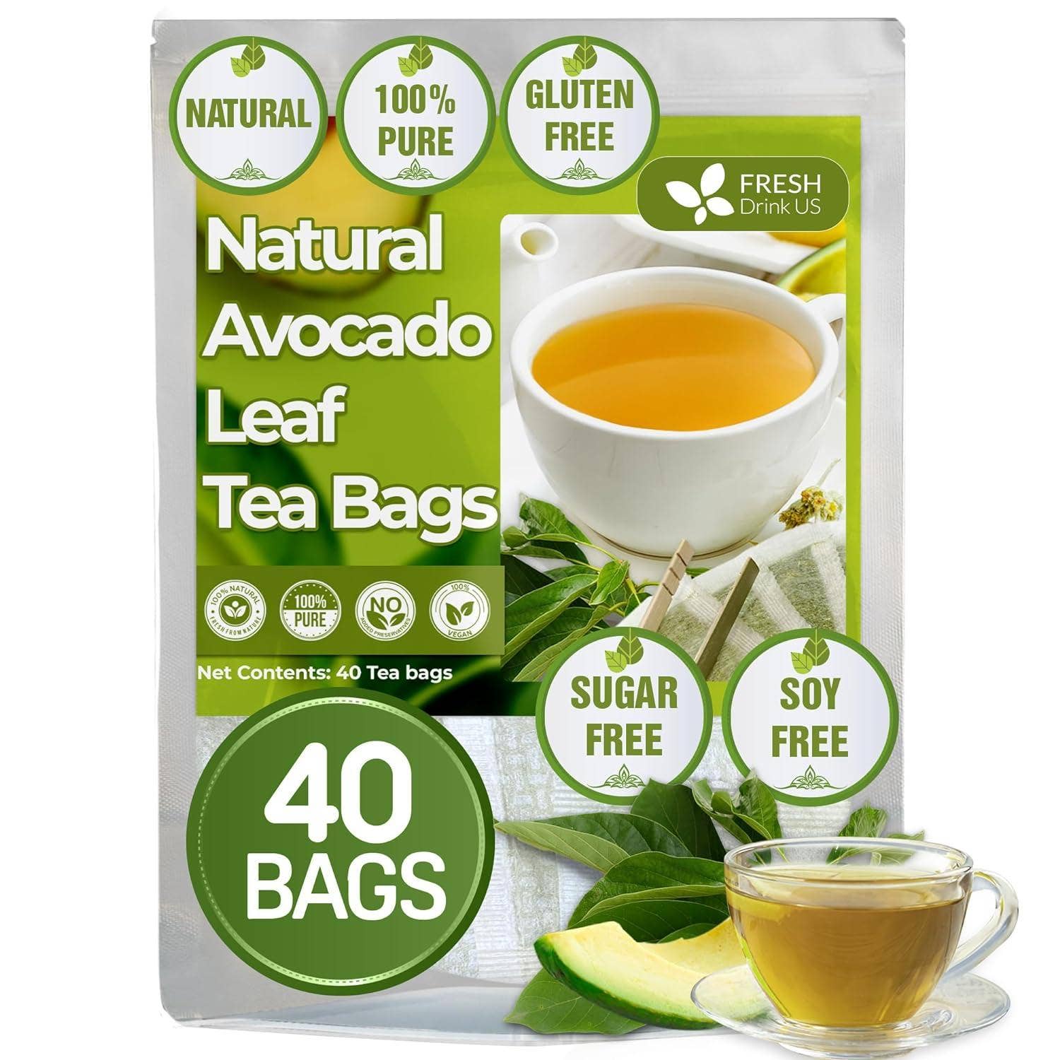 Naomi's Happy Place Shop - Wholesale Health/Detox Tea - Natural Avocado Whole Leaves Dried, Tea Bags, 100% Pure from Avocado Leaves, Avocado Leaf Tea, Hojas de Aguacate Seca, No Additives, No Caffeine, Vegan1