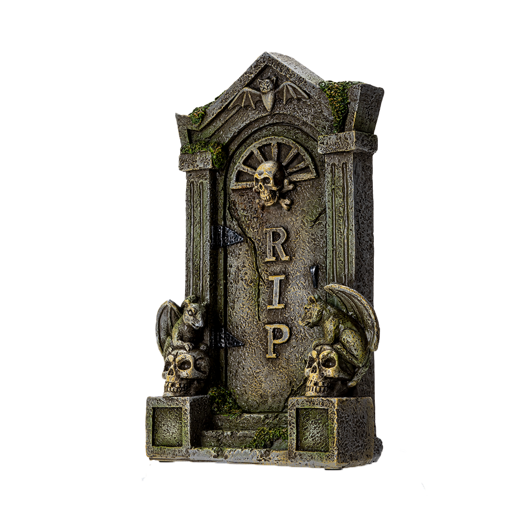 Pacific Trading - Wholesale Decorative Figurine - RIP Skull Tombstone Halloween2