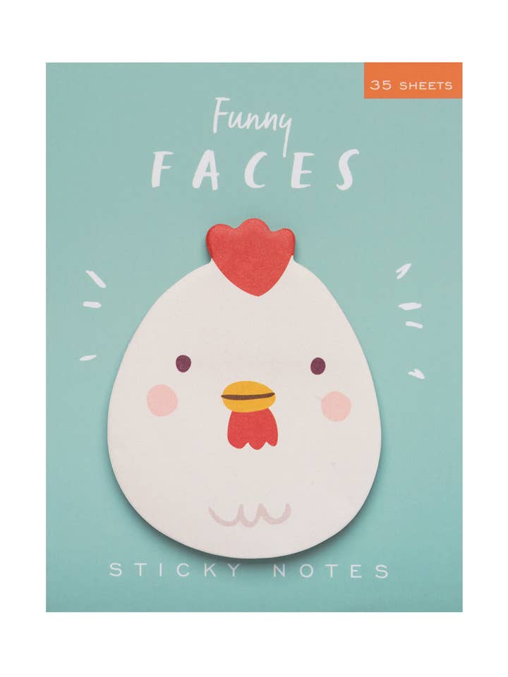 Chicken Funny Faces Sticky Notes for wholesale by Girl of All Work