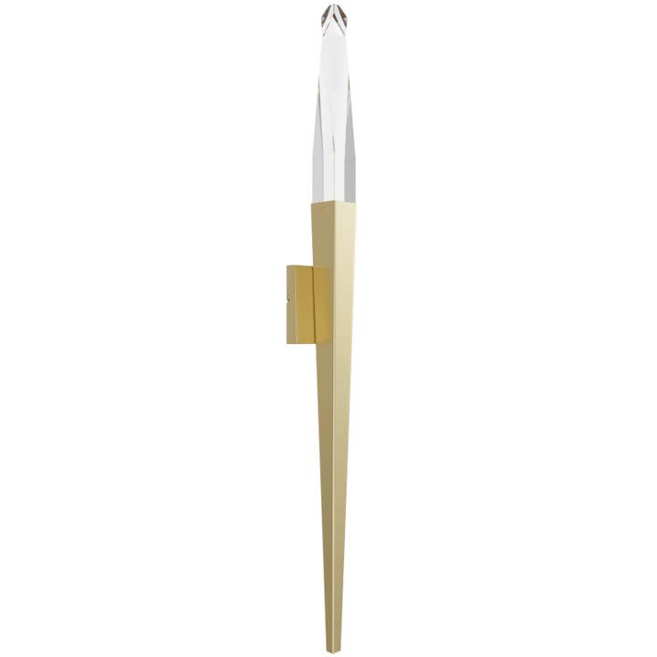 Brio Lighting - Wholesale Sconce - Aspen Collection Brushed Brass Clear Crystal LED Wall Sconce1