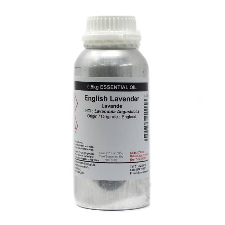 AWGifts Europe – Großhandel Ätherisches Öl – Ätherisches Öl in großen Mengen — Ätherisches Englisches Lavendelöl, 0,5 kg