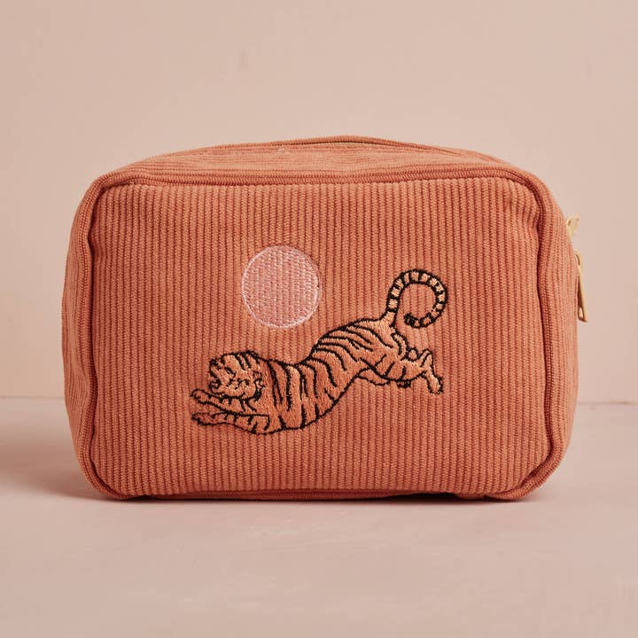 cai & jo USA - Wholesale Makeup/Cosmetic Bag - Corduroy Makeup Bag in Dusty Pink