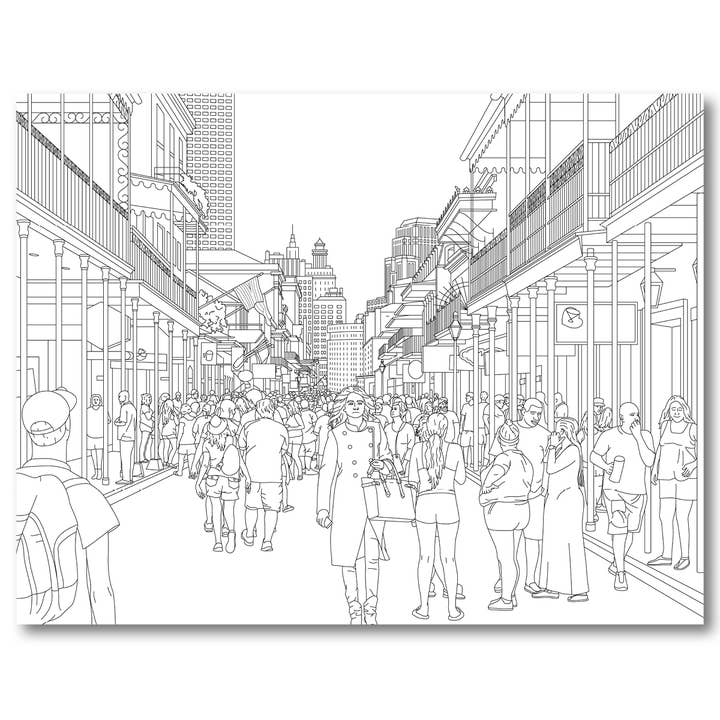 Color Our Town - Vente Livre de coloriage – adulte - Livre de coloriage couleur La Nouvelle-Orléans5